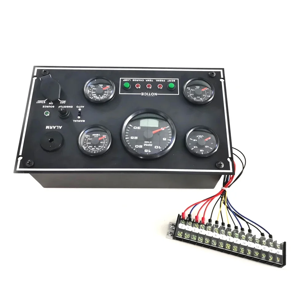 335*200 mm 3KRPM 8-16V 0-10Bar With Sensor Marine Boat Gauge Panel Boat Instrument Panel