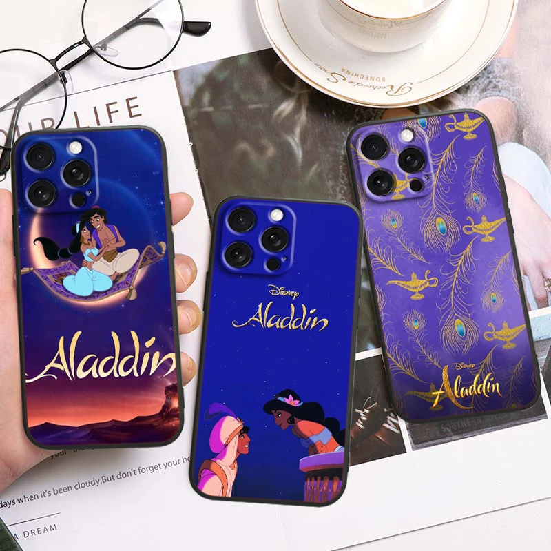 Aladdin Anime Magi For iPhone 15 14 13 12 11 XS XR X 8 7 SE Pro Max Plus Mini Black Cover Phone Case