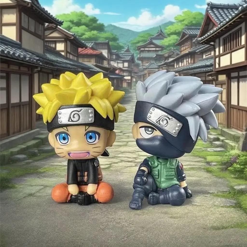 

9cm Naruto Anime Figure Uzumaki Naruto Kakashi Uchiha Sasuke Itachi Cute Toys Q Figurals Action Figurine Model