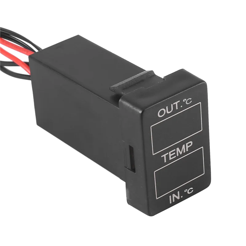 -Sensor de temperatura Dual con pantalla de temperatura Interior y Exterior de coche ABS para Toyota Camry Corolla Yaris RAV4 33X22,5 Mm