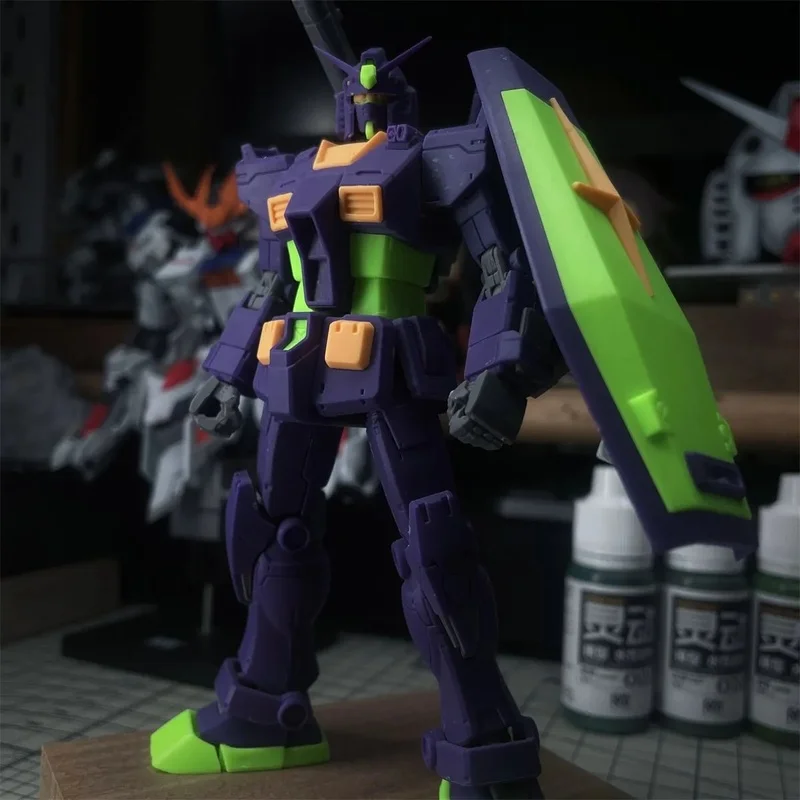 Kit de Modélisme HG 1/144 RX-78-2 GTO Yuanzu EVA Unit-01 à Assembler Coloré avec Double Lance-Bazooka, Figurine d'Action, Jouet Mecha Mobile Suit, Cadeaux