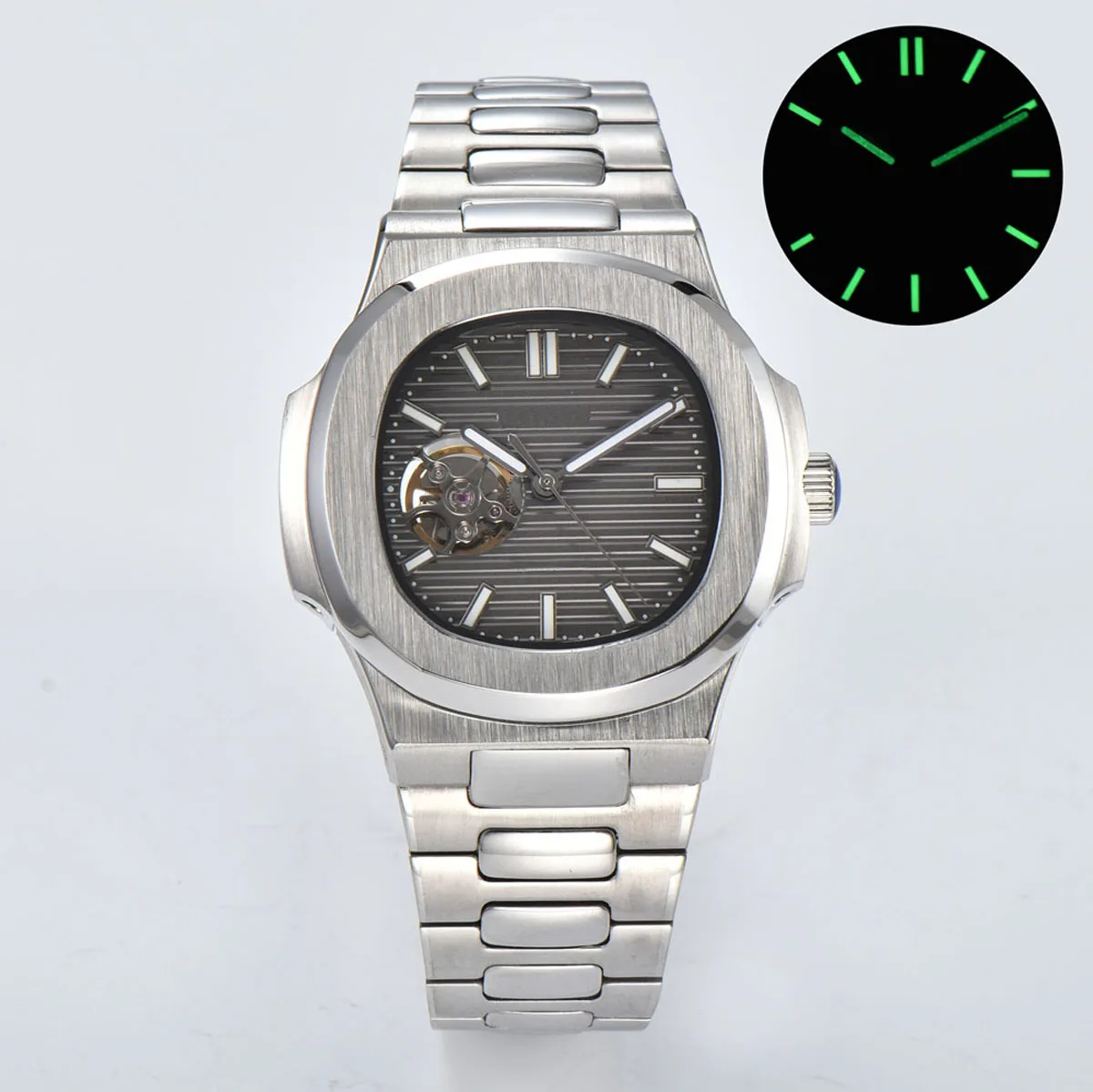 43mm NH38 automatic wristwatches for men with Japan genuine NH38 automatic movement 7118/1200A-011 5711/1300A-001 customize logo
