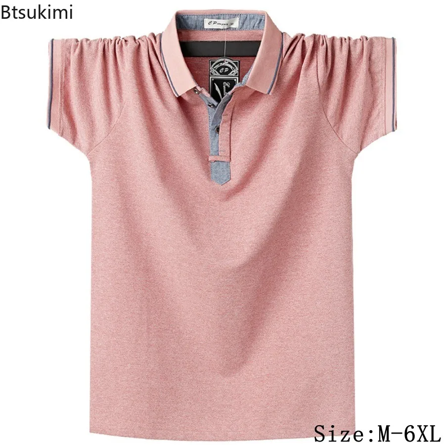 

Britain Style Men's Business Casual Short Sleeve Polo Shirts Summer Fashion New Large Size T-shirts for Men Solid Versatile Tops