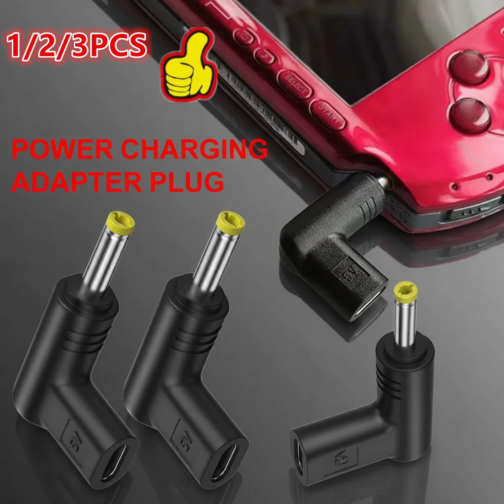 Adaptador de Carregamento Tipo-C 5V para DC (1-3 Peças) para PSP 1000, 2000, 3000 - Plugue de Carregamento DC para Jogos