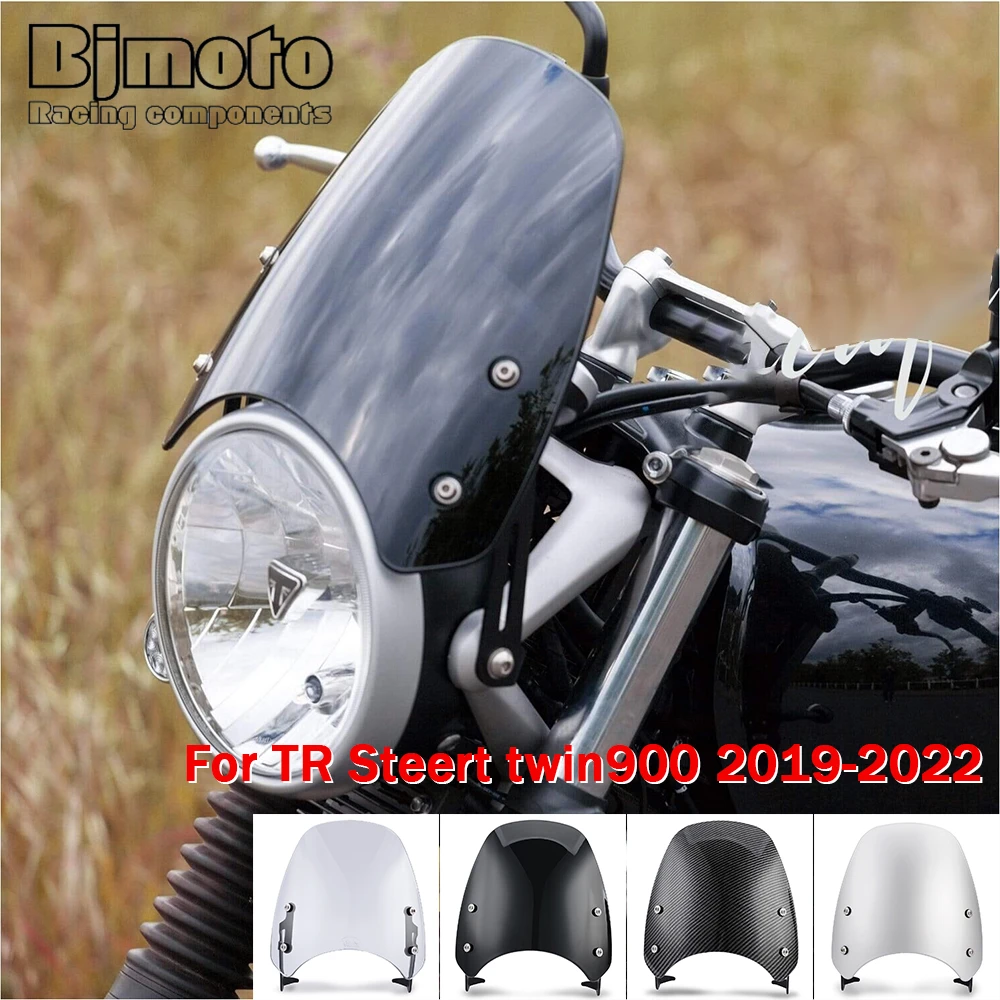 Headlight Fairing Windshield For Triumph Street Twin 900 2019 2020 2021 2022 StreetTwin Motorcycle Wind Screen Windscreen