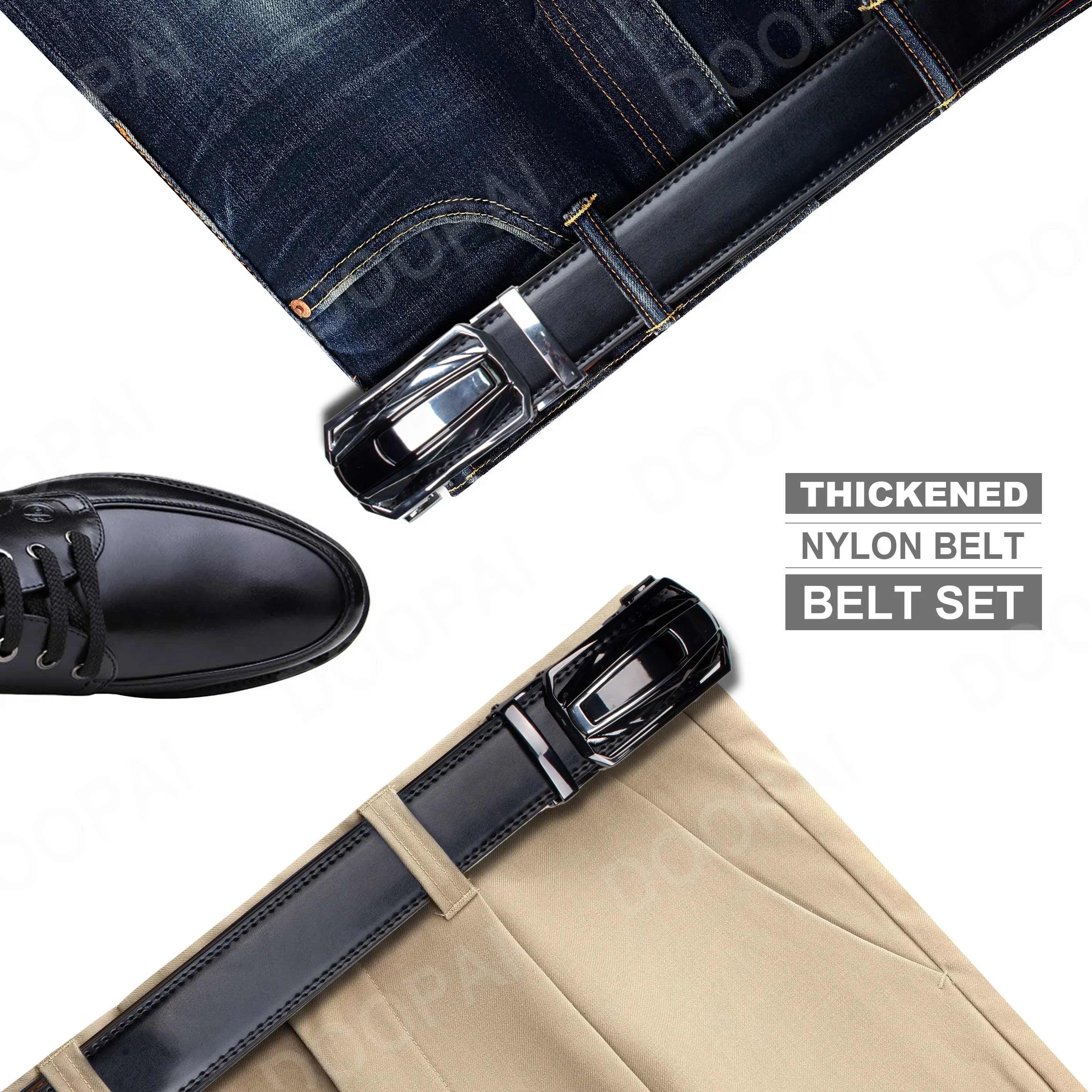 Männer Gürtel Aus Echtem Leder Kuh Strap Automatische Gürtel Sport Auto Marke Mode Automatische Schnalle Hüftgurt Schwarz Männlich Gürtel für Männer – Detail 4