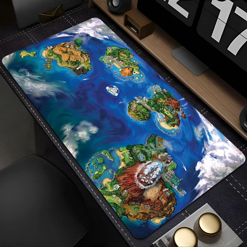 

Gaming Soft Keyboard Rug Laptop Kawaii Anime Mouse Pad Game World Map And Terrain Desk Mat PC Accessories Gamer Cabinet Mousepad