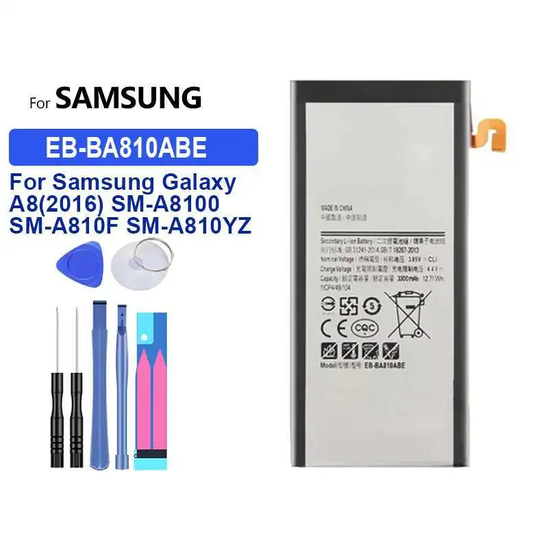 

Battery EB-BA810ABE For Samsung Galaxy A8 2016 SM-A8100 SM-A810F SM-A810YZ SM-A810S A810F DS SM-A810 A8100 A810 A810YZ A810S