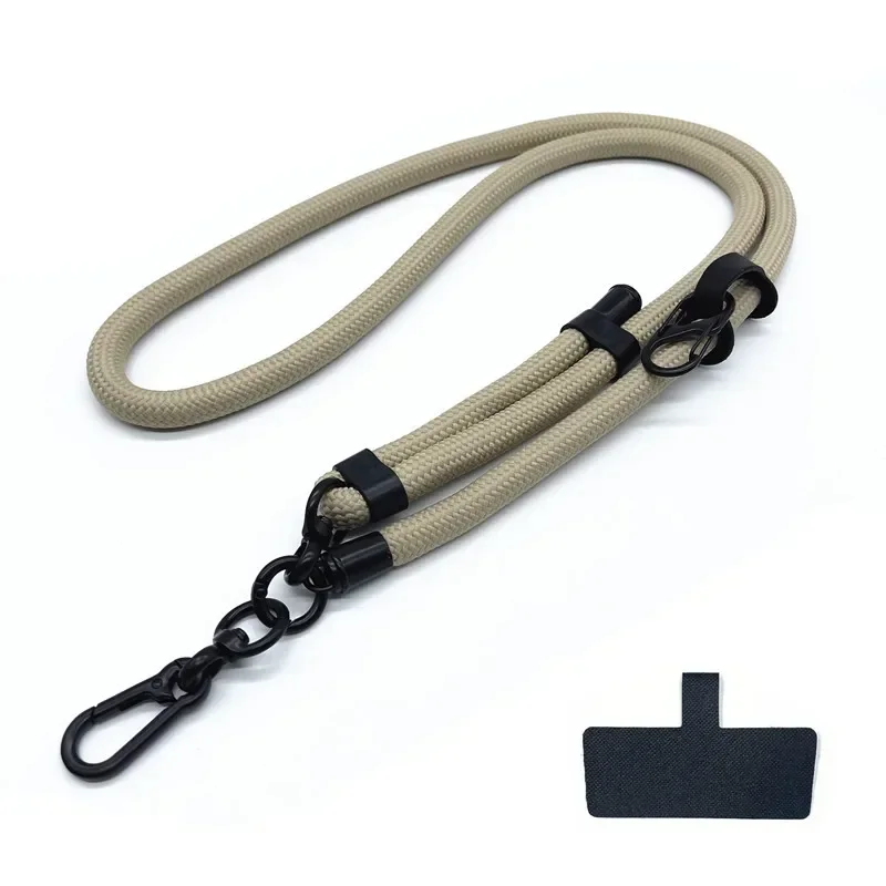 10mm 120cm Length Adjustable Phone Lanyard Outdoor Universal Case Crossbody Card Neck Cord Clip Hang Anti-lost Wrist Strap Charm