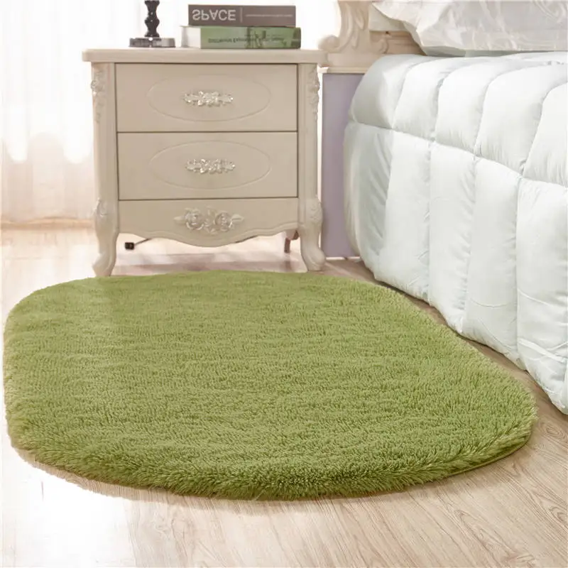 

Oval Fluffy Rugs for Bedroom, 2.6 x 5.3 Feet Shag Cute Area Rug for Girls&Boys and Kids Baby Room Home Decor, Indoor Carpet for