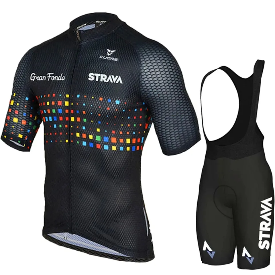 Strava Summer 2024 Cycling Clothing Set Lightweight and Breathable Mountain Bike Riding Wear Mountain Bike Apparel