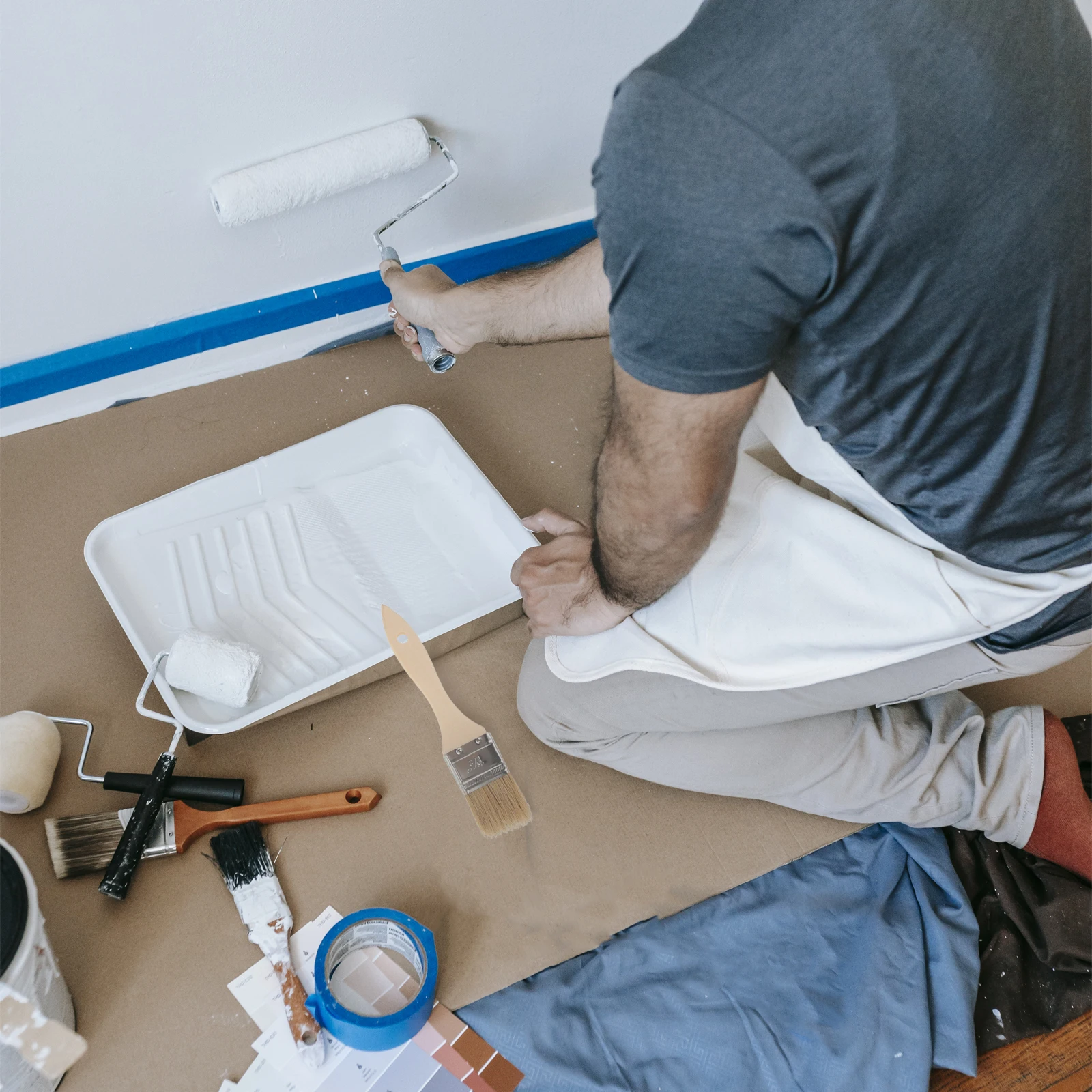 

7Pcs Flat Tip Paint Brushes Wood Handle for Oil Acrylic Watercolor Painting Art Supplies Drawing Brush Set Wood Paint Brush