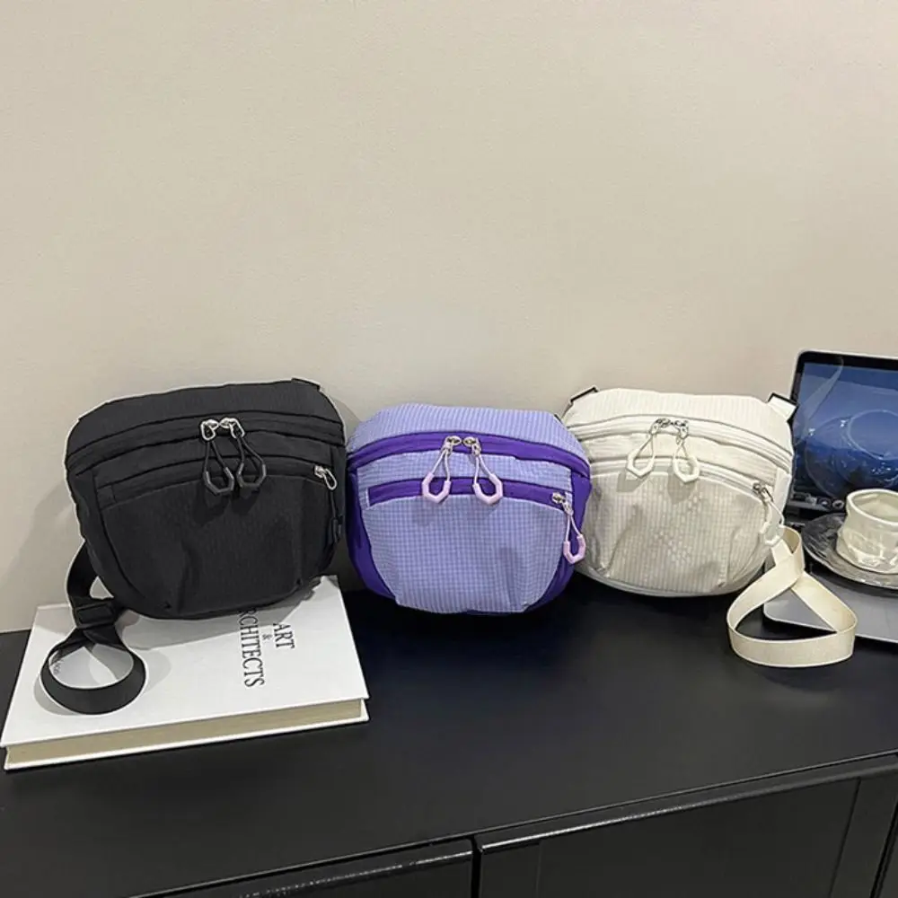 

Quick-dry Sports Nylon Shoulder Bag Coin Pouch Casual Casual Crossbody Bag Korean Style Solid Color Mobile Phone Pack Travel