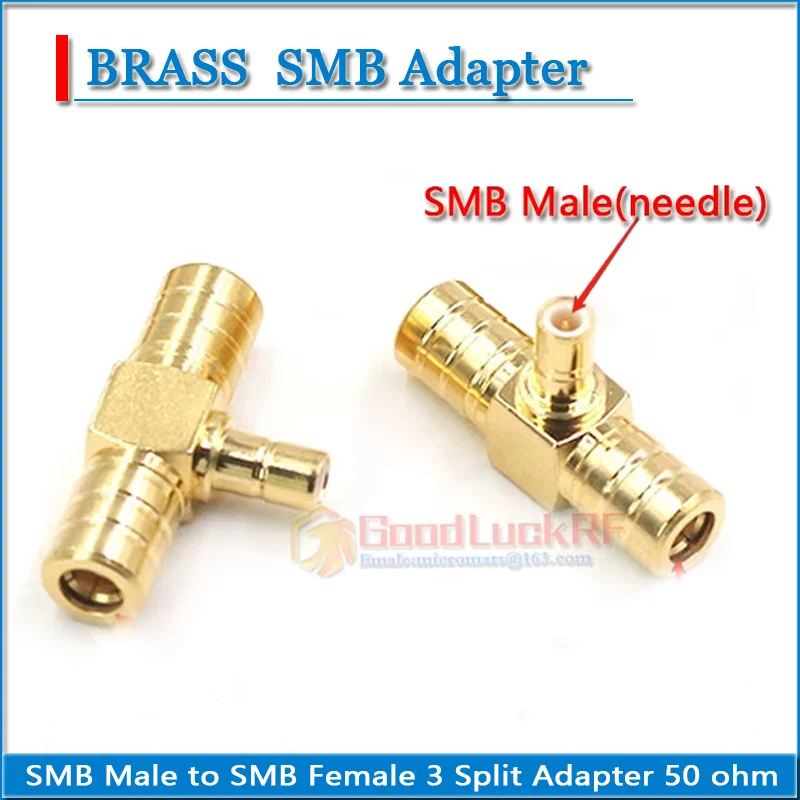 High-quality SMB Female to 2 dual SMB Male 3 three split type T SMB Male to SMB Female Gold RF Connector Adapter low loss