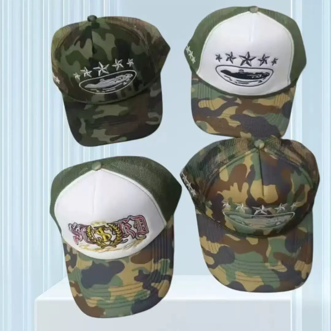 2026 Summer New Fashion 5 Stars Island Embroidery Baseball Cap for Men and Women Breathable Mesh Cap Adjustable