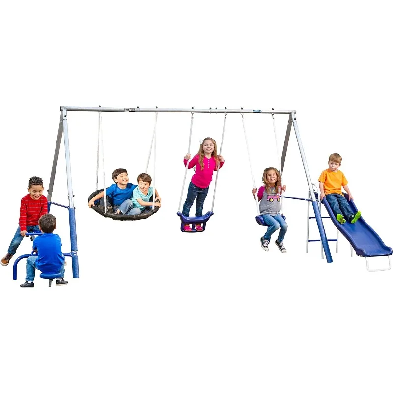 Recreation Free Swing Swing Set, Gray, 91