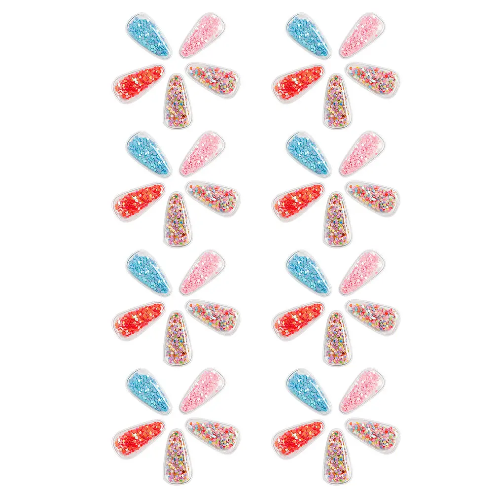 

Набор из 40 заколок-капель для волос из ПВХ с эффектом зыбучих песков, модные аксессуары для причесок, красоты и путешествий