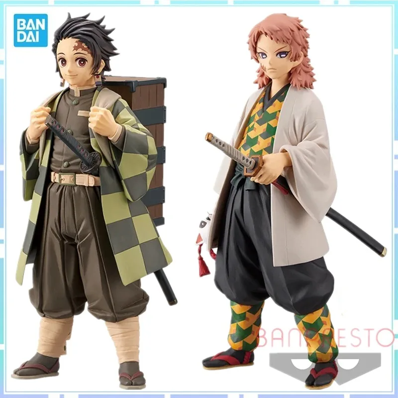 Bandai Original Banpresto Demon Slayer Kamado Tanjirou Sabito PVC Anime Action Model ornament Collection Figure Toy