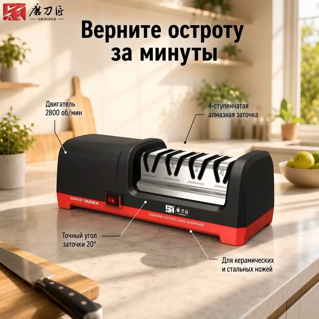 TAIDEA TG2102 Professional Electric Knife Sharpener EU PLUG  Power 18W