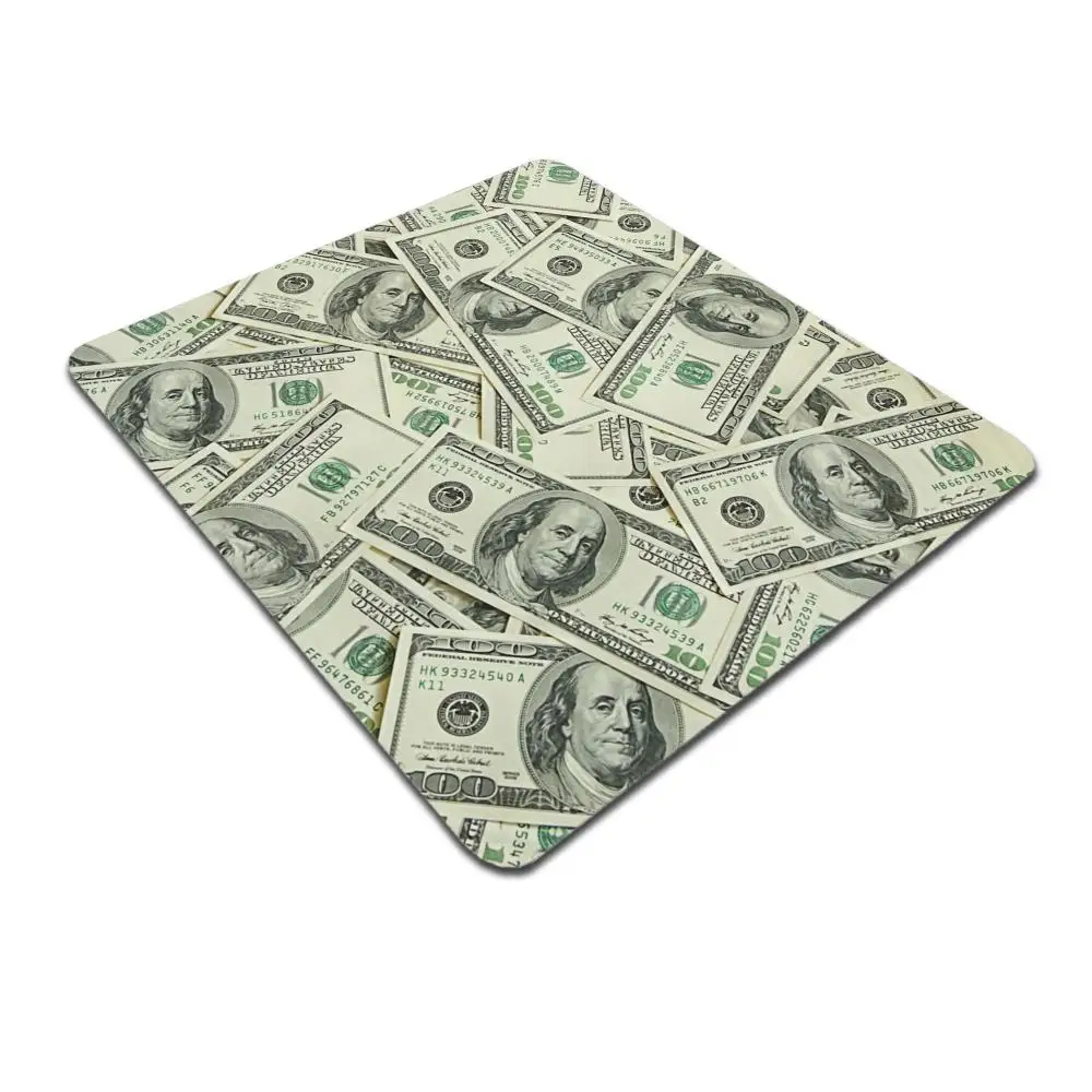 HYBXAXC Dollar Bill Money Pattern Small Mouse Pad Anti Slip Rubber Base Desk Mat For Gaming Office Laptop