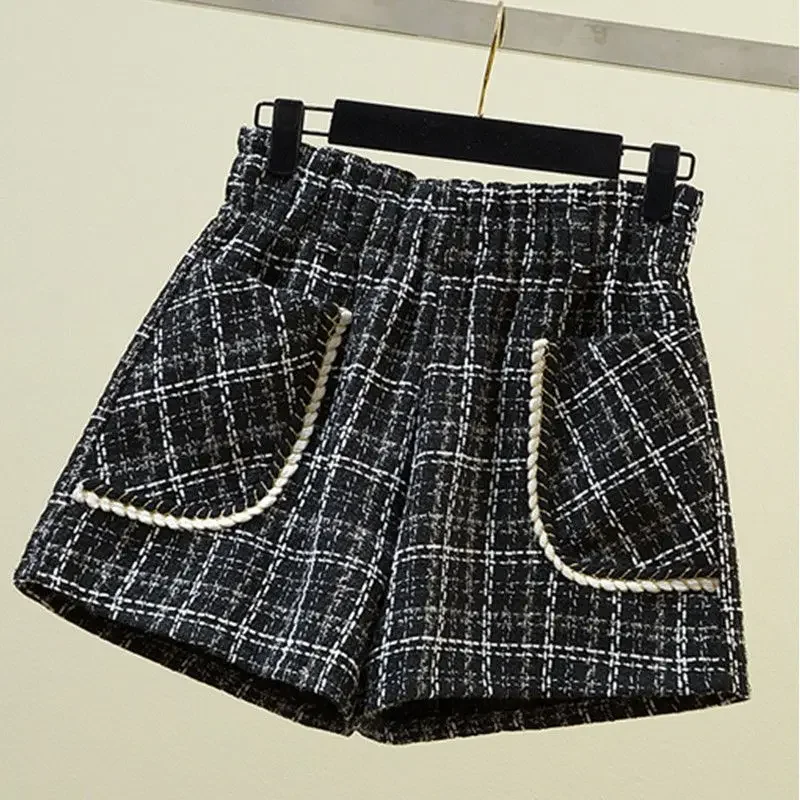 Kids Shorts Girls\' Tweed Shorts Small Style Casual Pants Kids Clothes Girls Cute Shorts Baby Pants