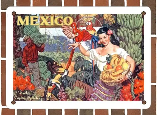 METAL SIGN - 1954 Mexico Land of Tropical Splendor - 10x14 Inches