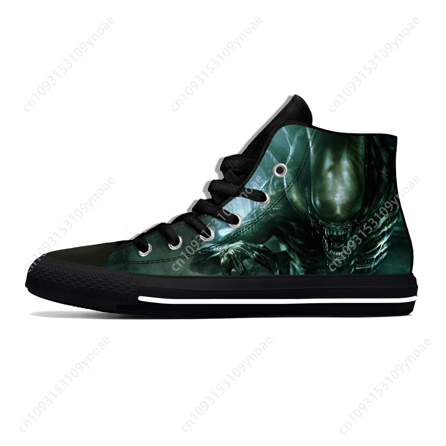 Alien Movie Anime Cartoon Fashion Funny Popular Casual Cloth Shoes High Top Lightweight Breathable 3D Print Men Women Sneakers