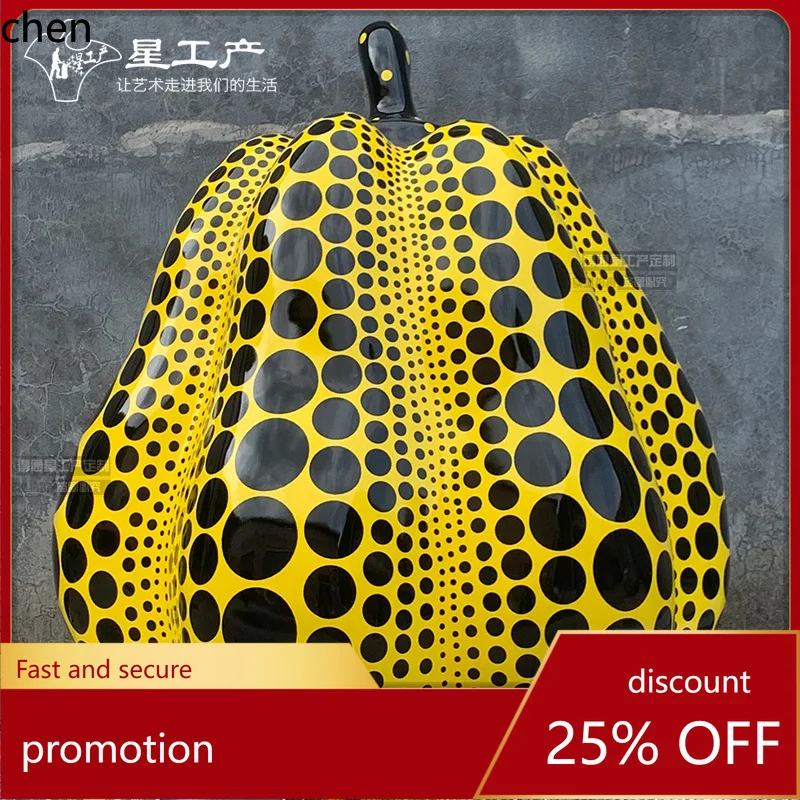 

Ht large pumpkin sculpture personalized outdoor vegetable and fruit shop fiberglass artificial display shape resin ornaments