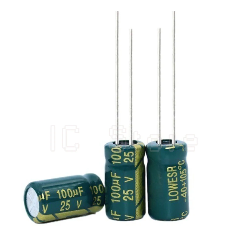 100PCS 25V 100uf Capacitor 6x7mm 6x11mm High Frequency Low ESR Aluminum Electrolytic Capacitor 6*7 6*11