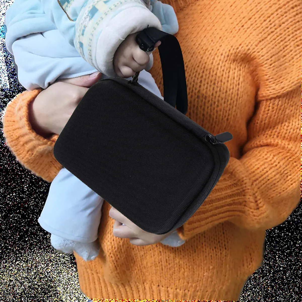 Black Small Camera Storage Bag with Adjustable Carrying Strap Perfect for Travel Home Use Safely Stores Camera Accessories