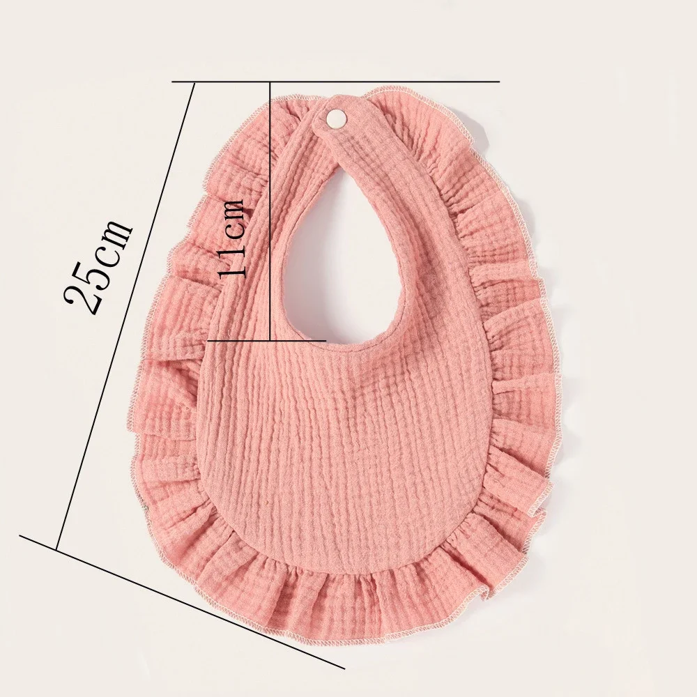 Bavoir d'alimentation pour bébé style coréen, serviette à volants floraux pour nourrissons, coton doux, rot grill pour nouveau-né, bavoir pour enfants en bas âge, nouveau