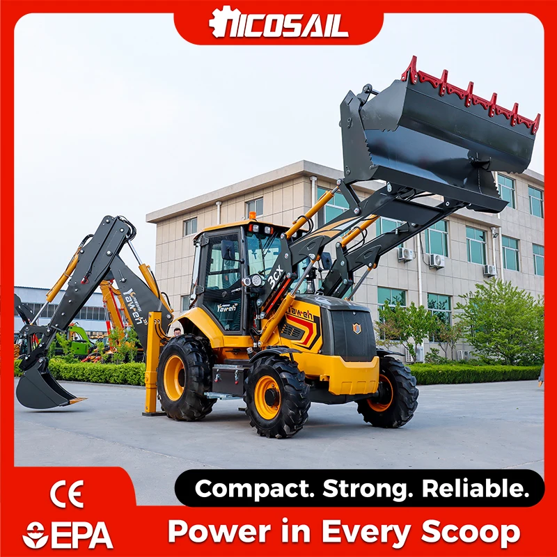 Superior Performance Four-Wheel Drive Dual-End Busy Wheel Loader Multi-Functional Backhoe Loader