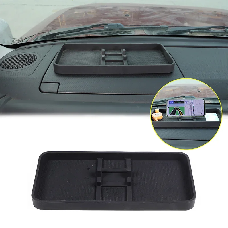 

For 2007-2021 Toyota FJ Cruiser Black Car Styling Dashboard Multi-function Storage Mobile Phone Anti-slip Mat Car Accessories