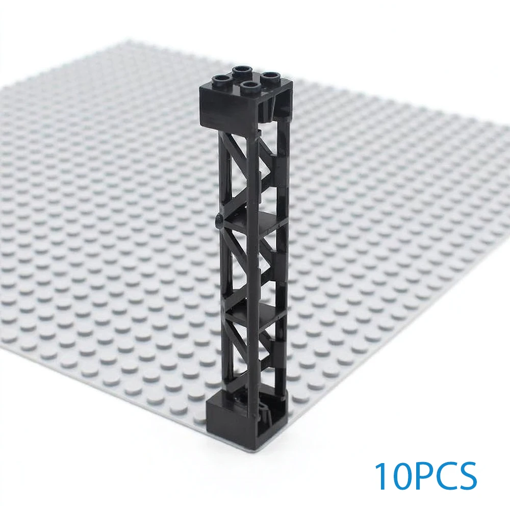 10 Uds. Bloques de construcción Moc 58827 poste de telégrafo hierro 2x2x10 viga DIY ladrillos compatibles con juguetes de arquitectura regalos de navidad
