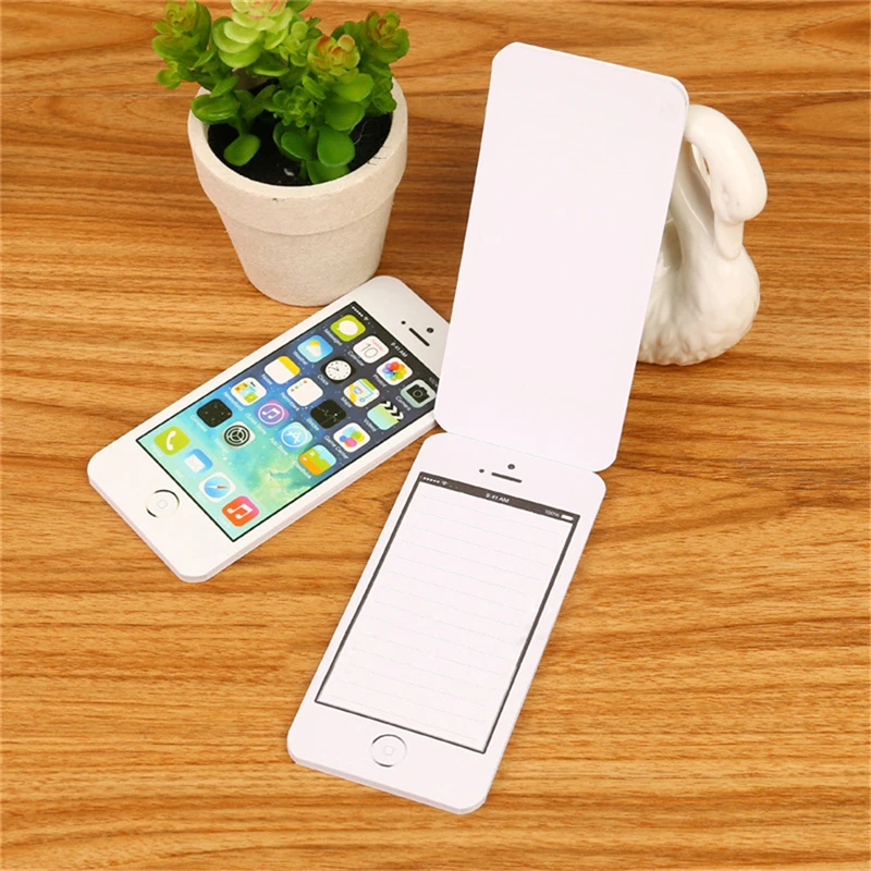 Creative Notebook Sticky Note Paper Cell Phone Shaped Memo Pad Planner Office Supplies Stationery Gift
