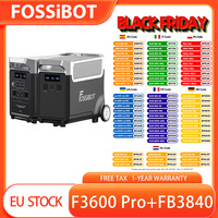 FOSSiBOT F3600 Pro Portable Power Station +  FB3840 Expansion Battery 3840Wh LiFePO4 Battery, Max 11520Wh Expansion, LiFePO4