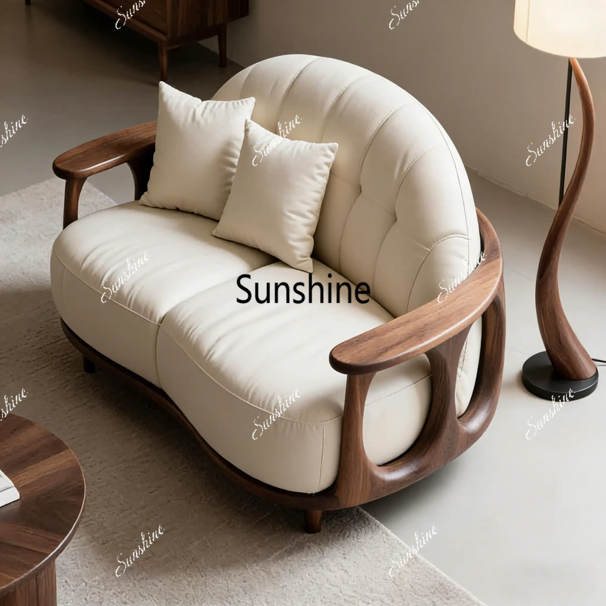 

Modern simple fabric lazy sofa single leisure chair