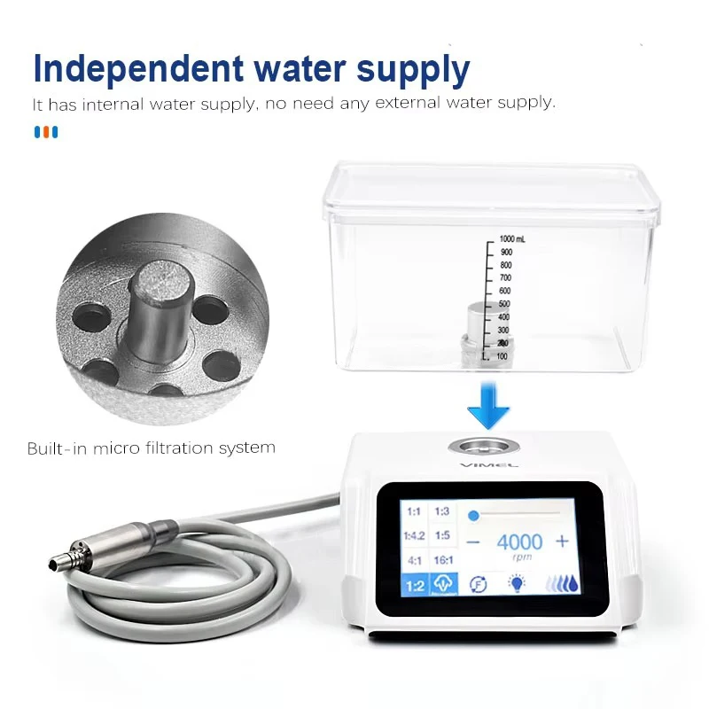 VVDental Dental Electric Micro Motor with LED Handle and 1000ml Water Tank Built-in Water Supply System Dental Equipment view 4