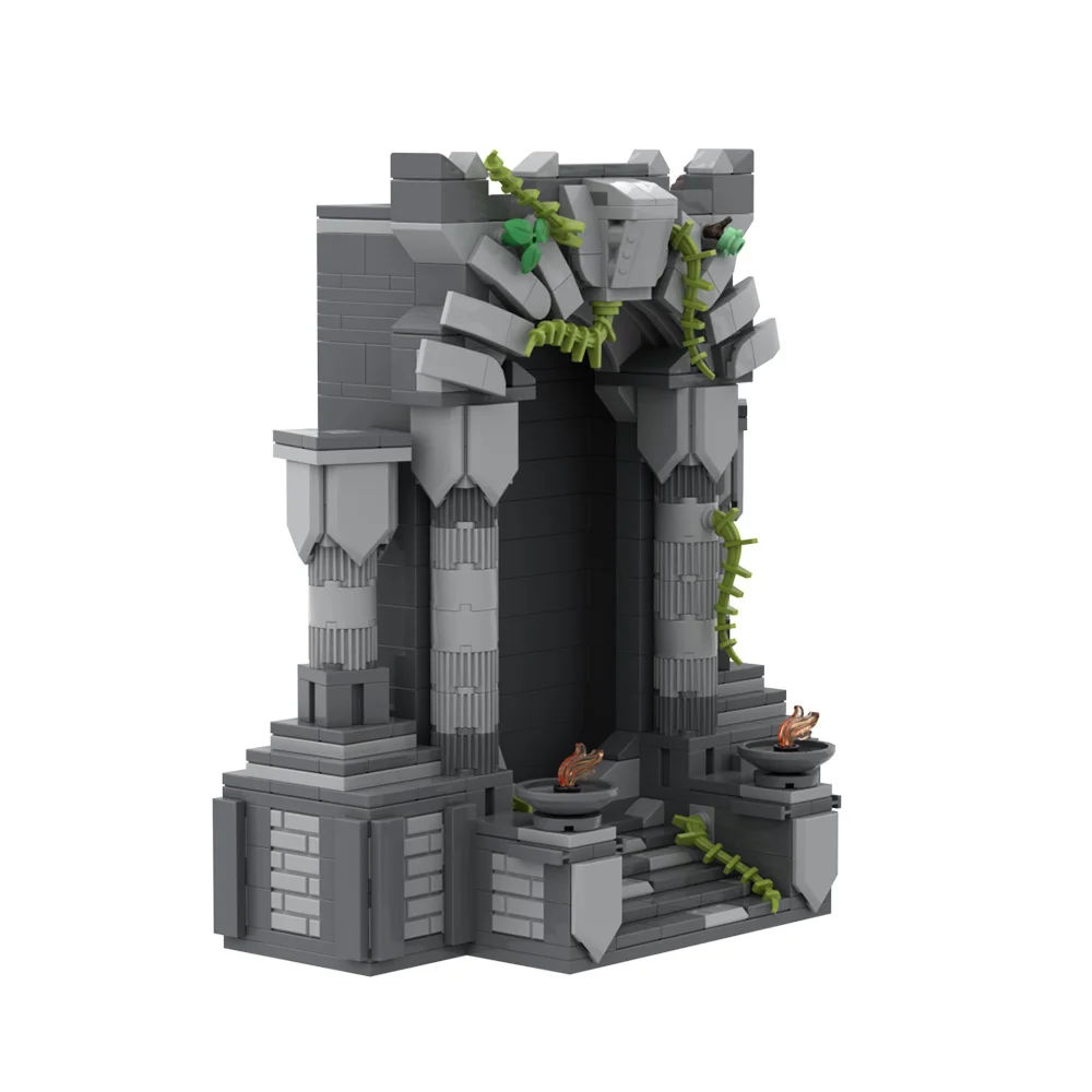 MOC Forgotten Portal - A phone Animated Terrain Piece For Your Fantasy Setting Building Blocks Blocks Toys For Children Gift