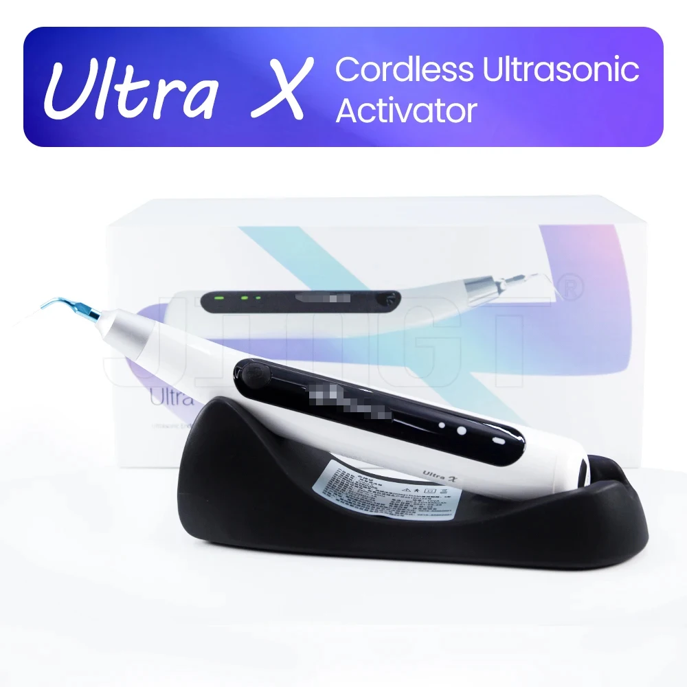 Cordless Ultrasonic Activator Dental Ultra X 45 kHz, with Dual Power LED Indicators Ergonomic, 4.5 Hrs Battery Direct Plug Play