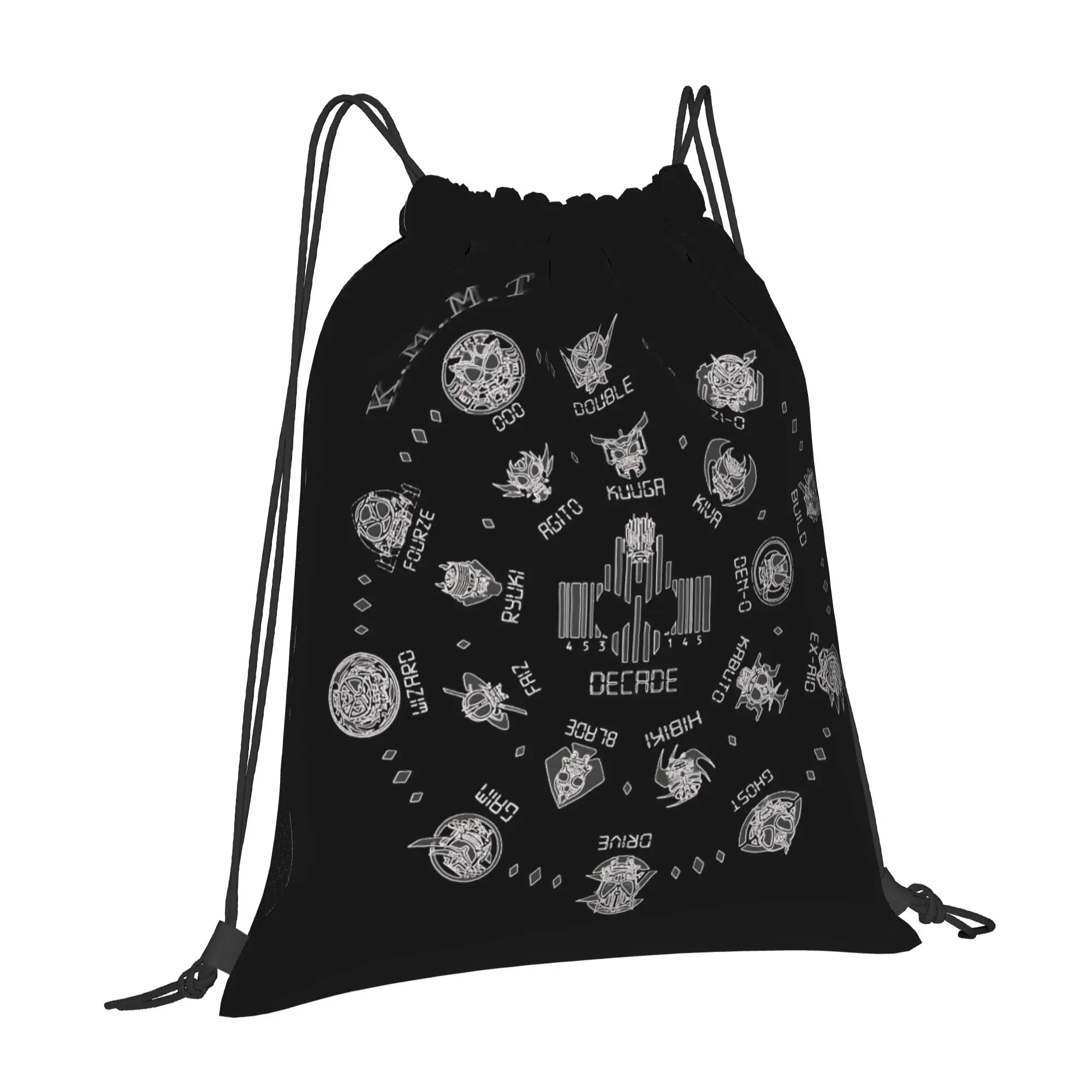 For travel Pouch Kamen Rider  Kawaii Drawstring Bags Sports Shoe Clothes Storage Multi-function Teen Portable Rucksack