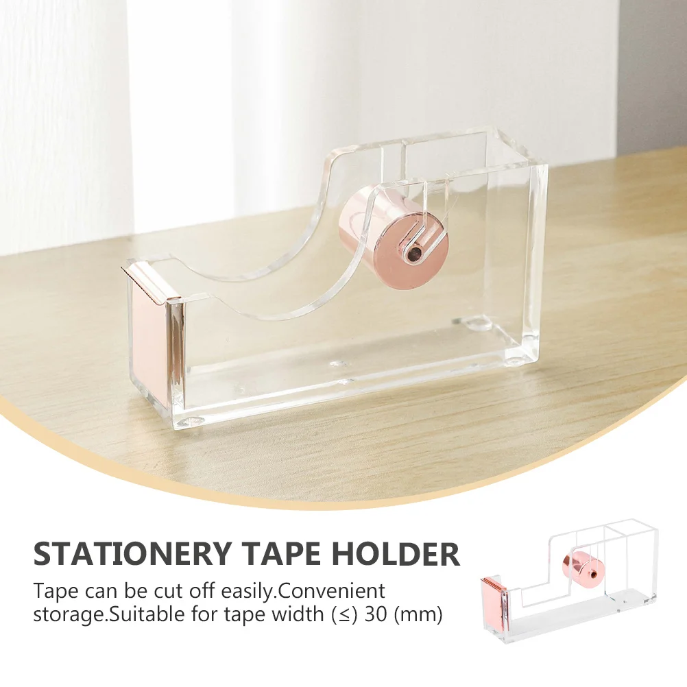 الاكريليك الشفاف الشريط القاطع موزع الشريط المحمولة للاستخدام المكتبي سطح المكتب لزجة أداة لاصق حامل