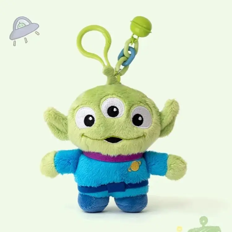 

Аниме Disney Alien Mr.Q, мягкая плюшевая игрушка, подвеска на рюкзак, мультяшный милый брелок, кукла, брелок, детская игрушка, подарок на день рождения