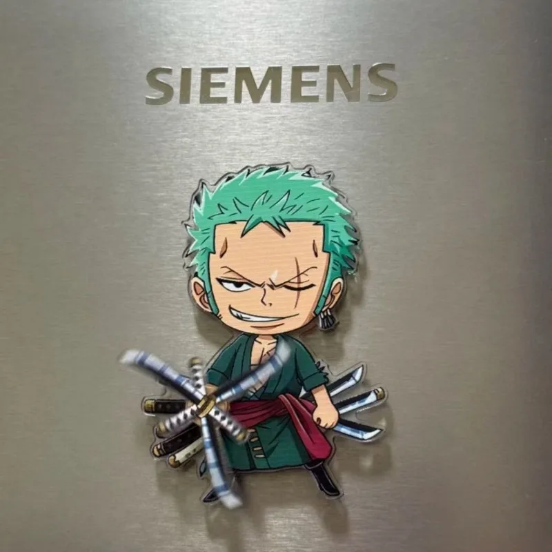 جديد قطعة واحدة لوفي زورو نامي ملصقات ديكور الثلاجة أنيمي الطرفية الإبداعية الدورية ملصقات الثلاجة الهدايا