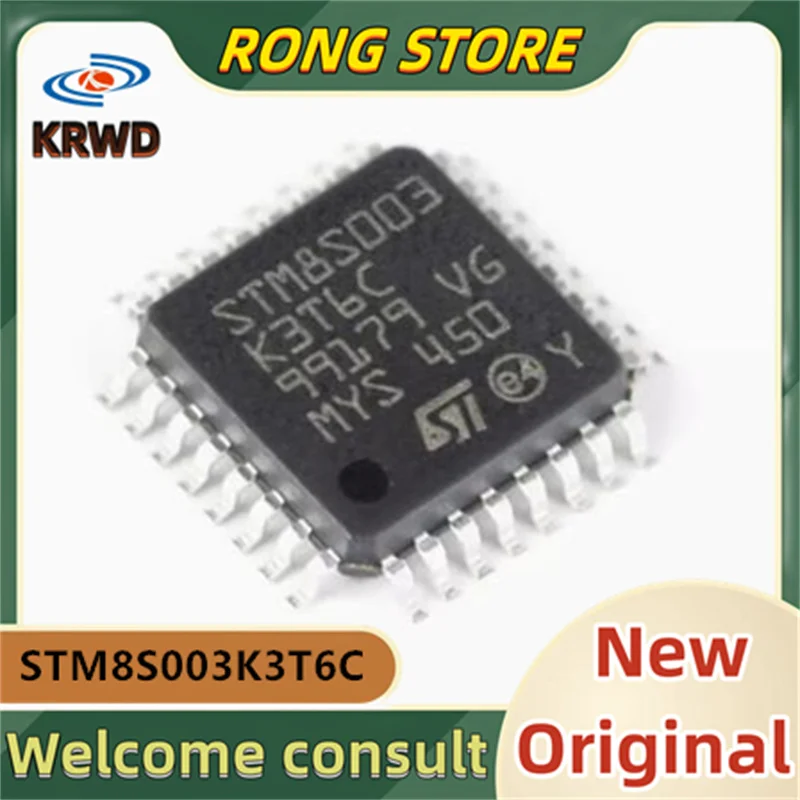 5PCS STM8S003 K3T6C New and Original Chip IC STM8S003K3T6C STM8S003 LQFP-32 16MHz/8KB flash/8-bit microcontroller-MCU