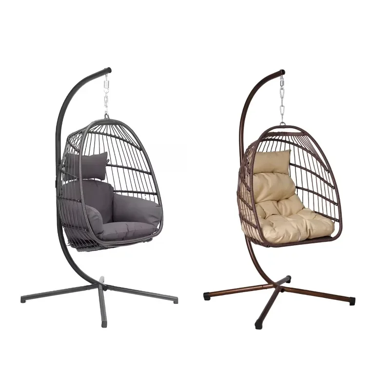 Outdoor Garden Balcony Furniture Modern Garden Swing Foldable Living Room Hammock Rattan Egg