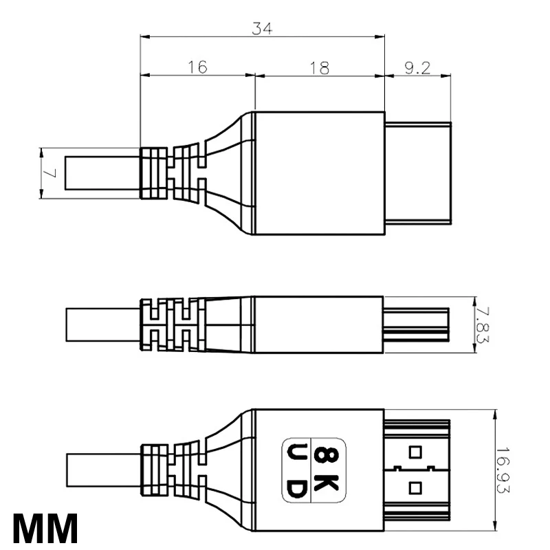 0.5M 1M 2M 3M 5M Nylon Braid 8K@60HZ 7680*4320 4K@120HZ 3840*2160 1080p HDR 48Gbps QFT V2.1 HDMI Compatible Male Extension Cable