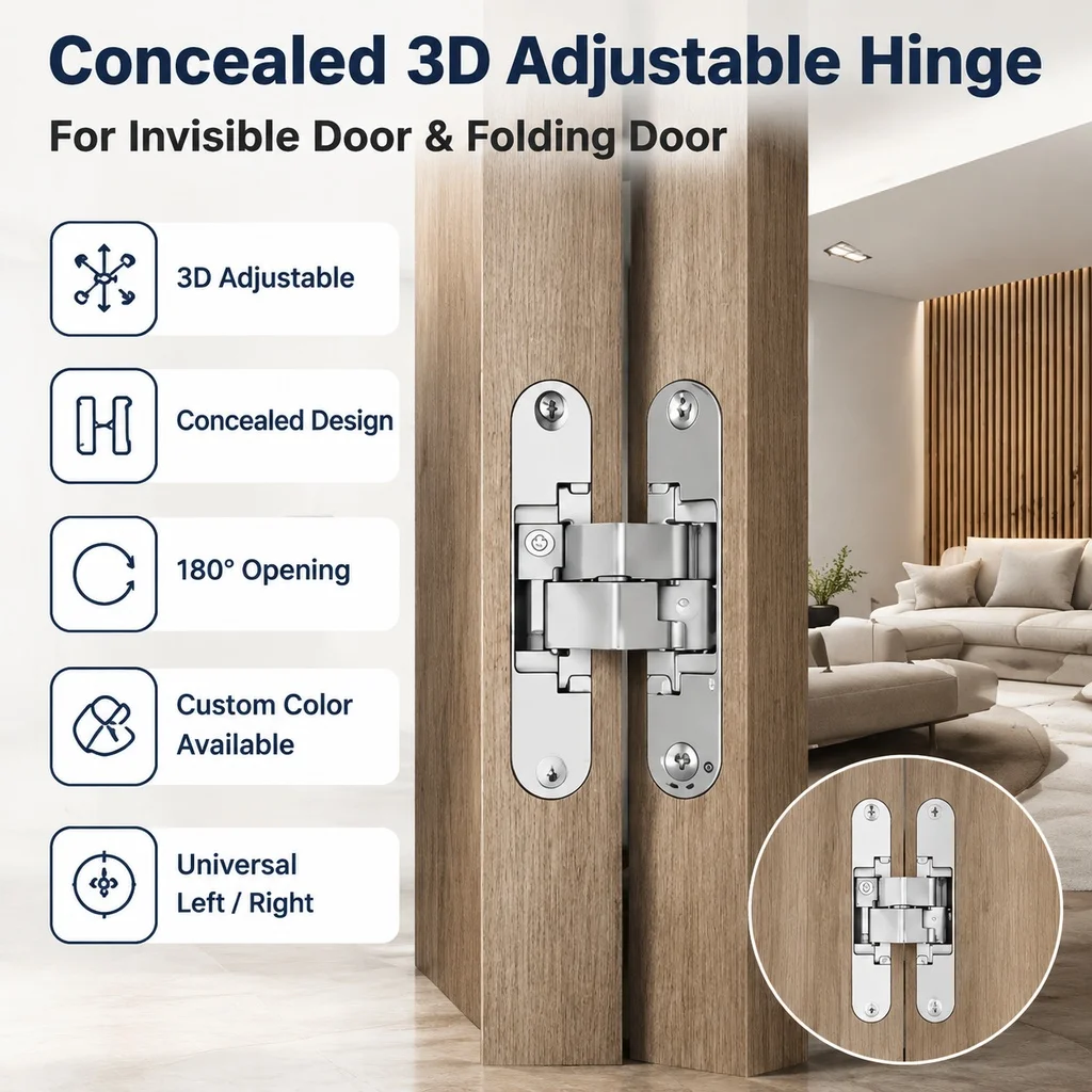 Hinge Hinges Spray Paint Door Hinges Door Stopper Concealed Door Hinge, 3d Adjustable, Wooden Door New Arrival