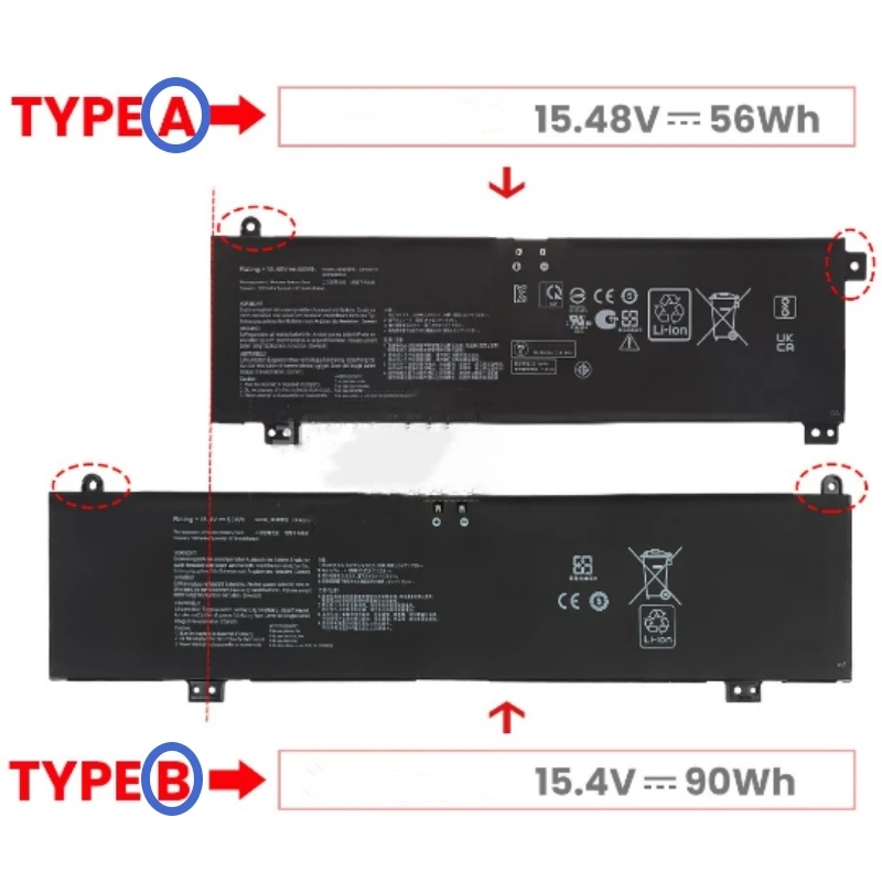 Imagem -05 - Rozfaro-bateria para Asus Rog Strix C41n2010 C41n2013 G15 G512 G513qc Zephyrus M16 G17 Fa507r Fx507z G713qe Fx517zr G733z Fa707r