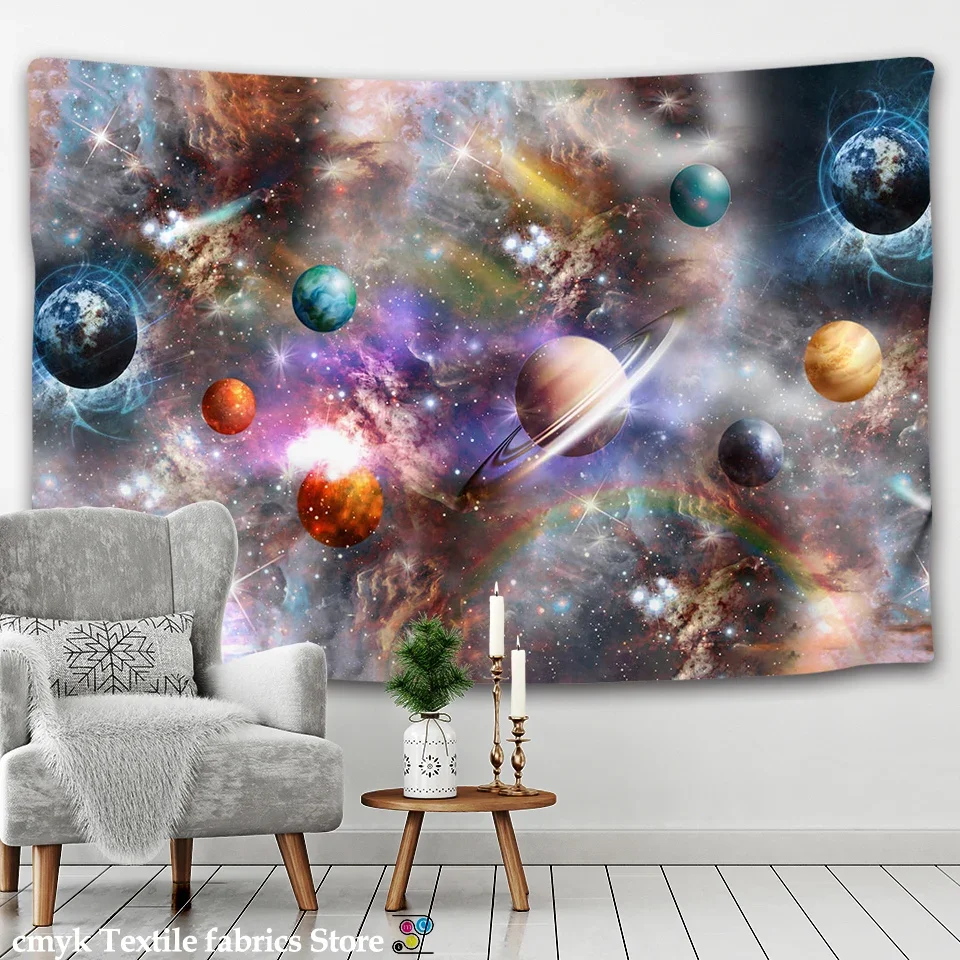 Galaxy Tapestry Psychedelic Star Pattern Hippie Home Decor Wall Tapestry Blanket Galaxy Hanging Wall Tapestry